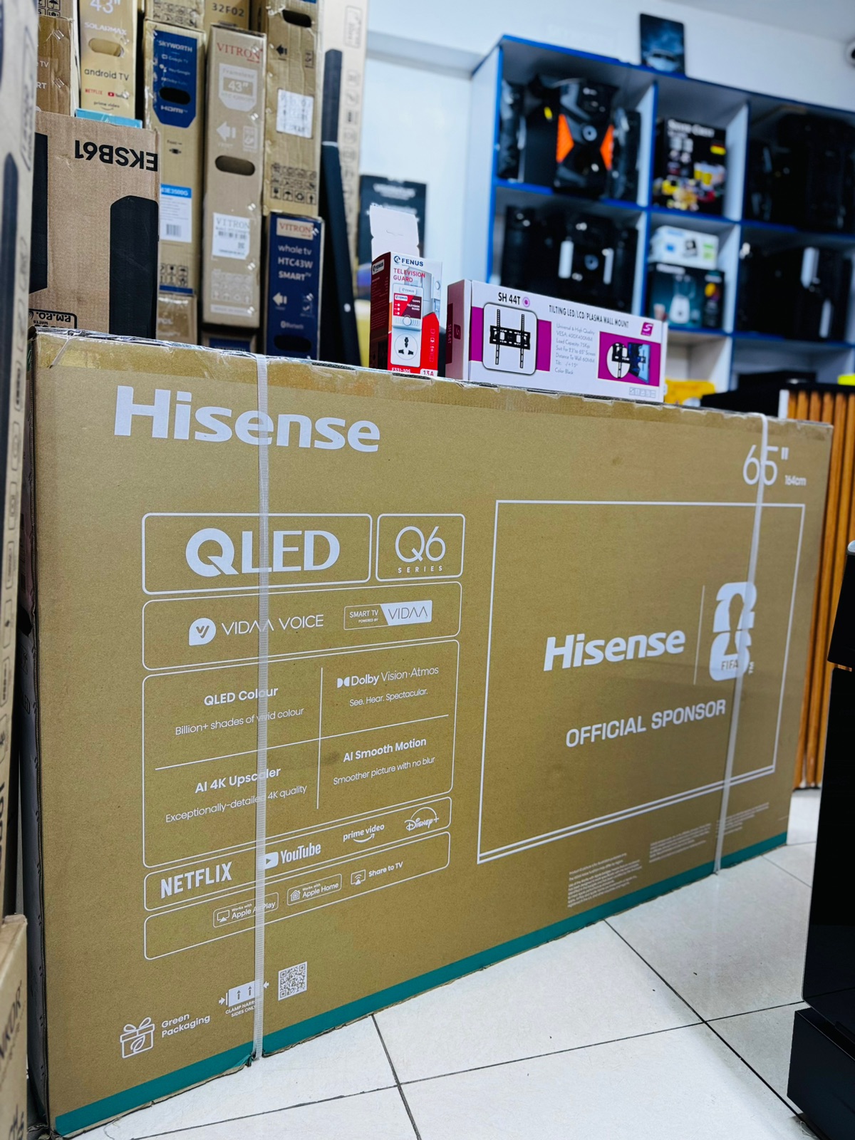 Hisense 65-Inch Q6 QLED 4K UHD Smart TV with Bluetooth, YouTube and Netflix