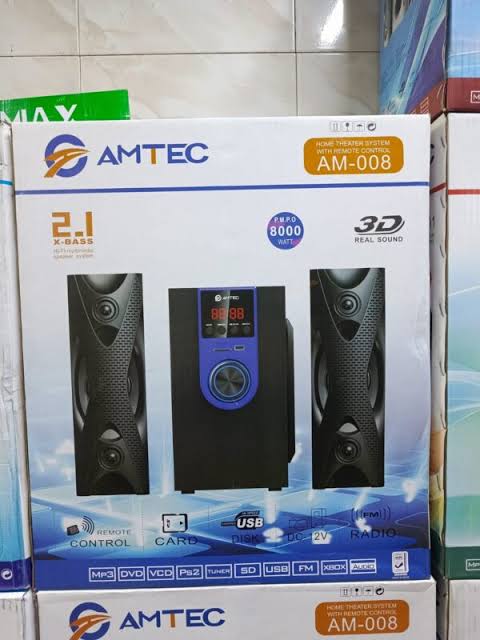 AMTEC AM-008 2.1 Channel Multimedia Speaker System for Home Entertainment - photo 2