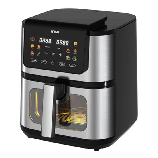 Mika 8L Digital Air Fryer – Diamond Collection, Stainless Steel Finish, Viewing Window - photo 2