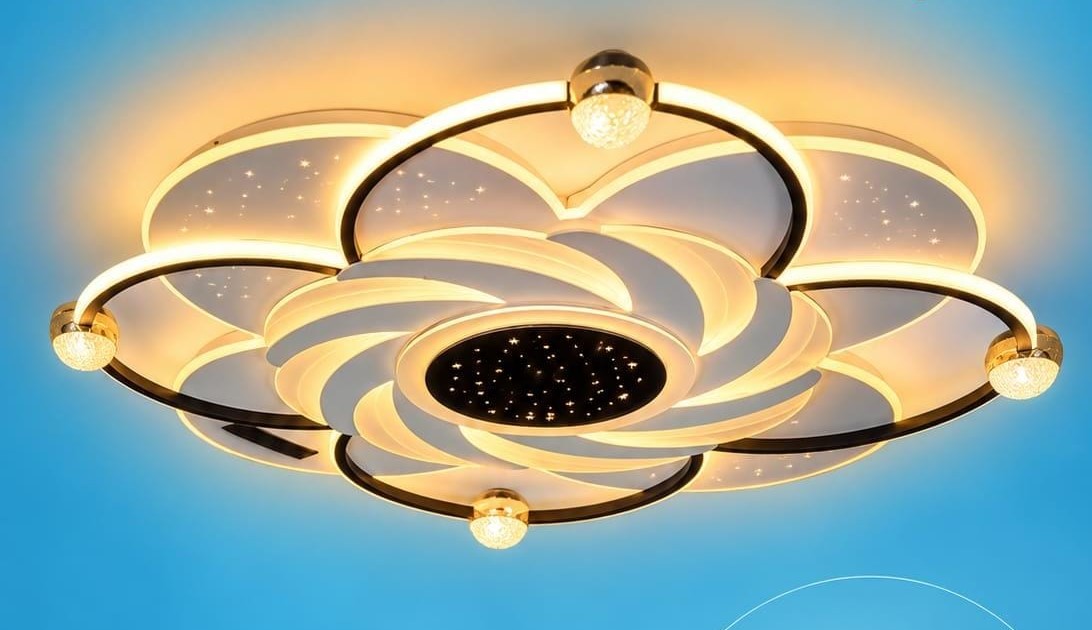 Modern Luxury LED Ceiling Chandelier Light with Decorative Flower Design – Warm White Lighting - photo 2