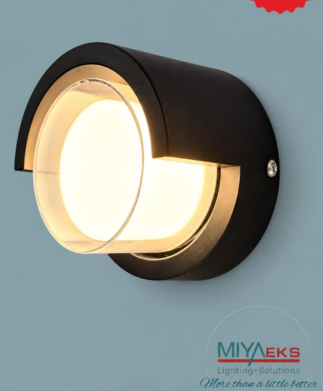 Modern LED Wall Light Black and Gold Finish – Warm White Decorative Wall Lamp for Indoor Lighting