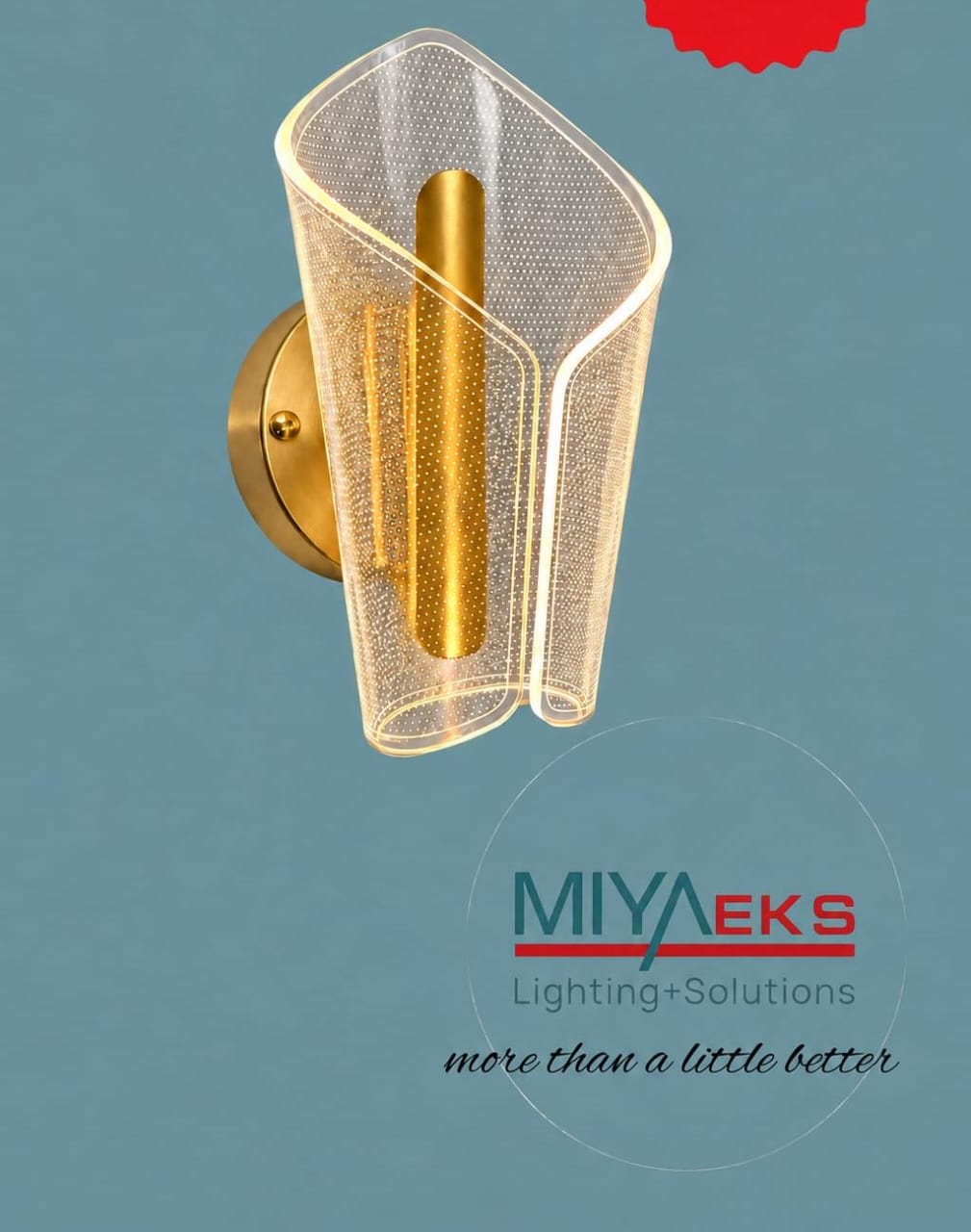 Modern Gold LED Wall Light with Decorative Acrylic Shade – Luxury Wall Lamp for Bedroom and Living Room