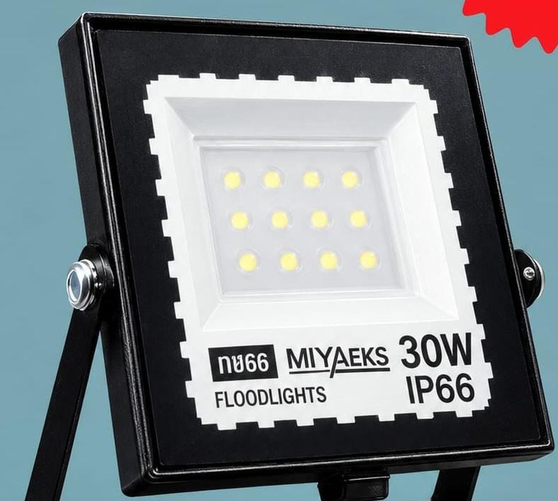 MIYAEKS 30W LED Flood Light – IP66 Waterproof Outdoor Security Light - photo 2