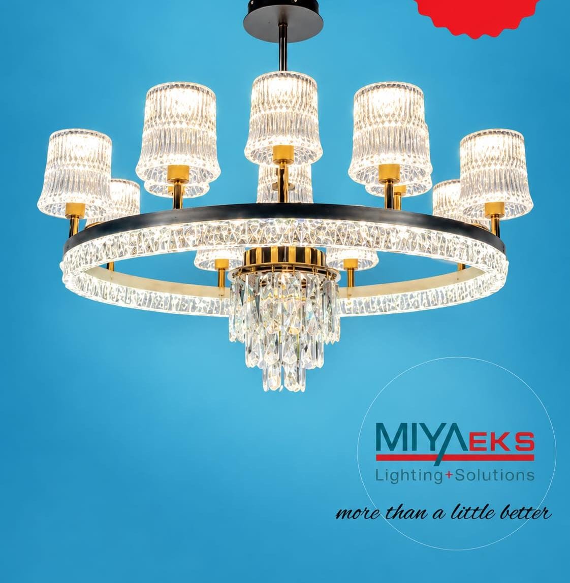 Luxury Crystal Ring Chandelier with 8 Decorative Lights – Modern Gold Ceiling Light