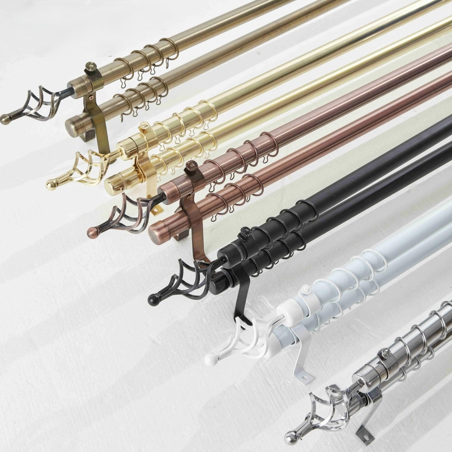 Premium Double Curtain Rods – 2 Metre & 4 Metre | Gold, Silver, Black & Rose Gold - photo 2