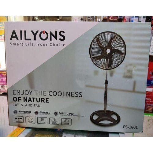 Ailyons 18-Inch Standing Fan – 3-Speed Adjustable Pedestal Fan - photo 2