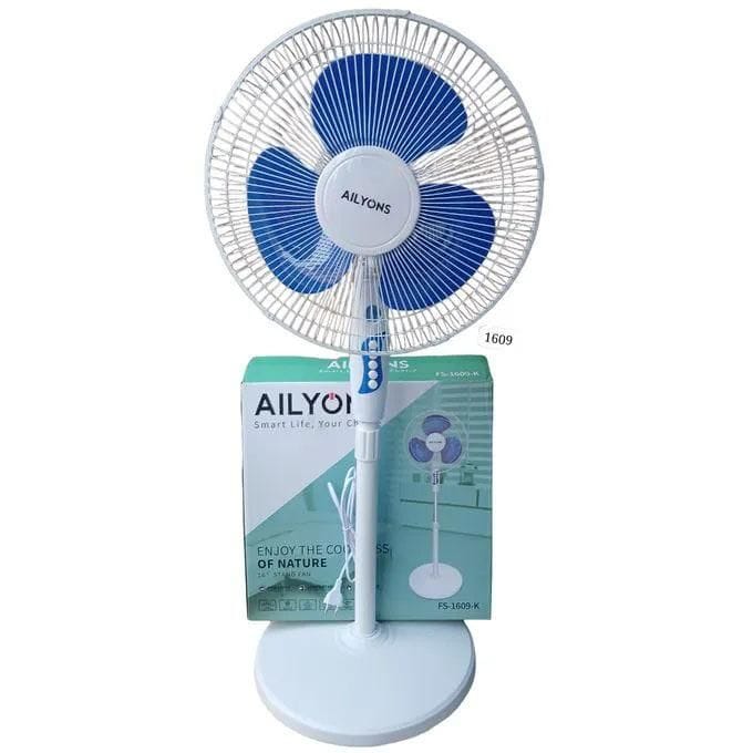 Ailyons 16-Inch Standing Fan – FS-1609-K Adjustable Pedestal Fan - photo 2