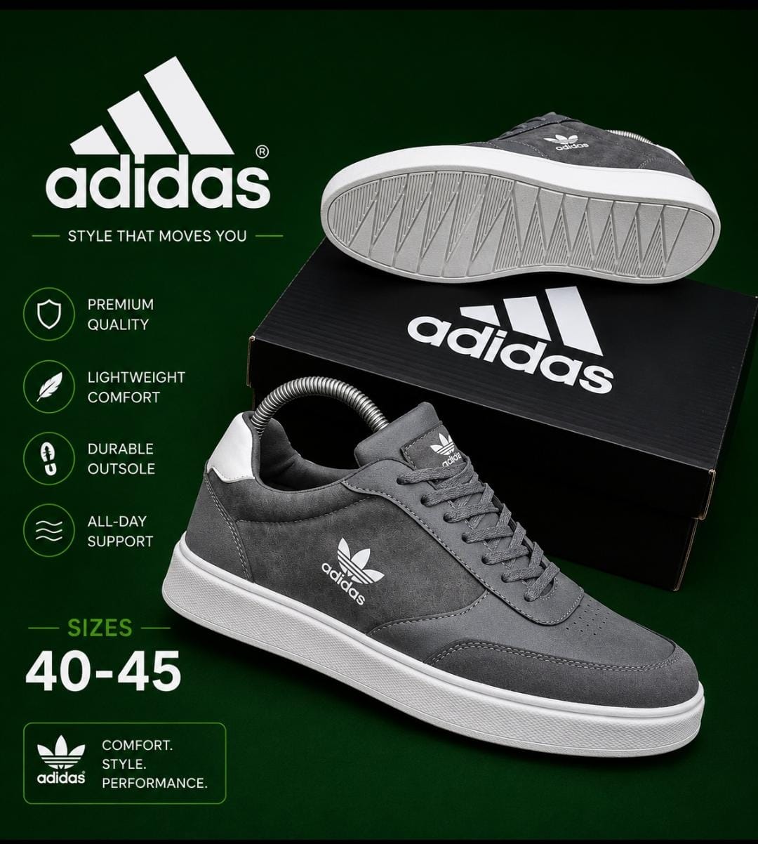 Adidas Leather Casual Sneakers – Premium Quality Boxed Shoes - photo 2
