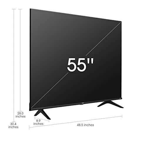 Hisense 55-Inch Smart 4K UHD A6 TV – Frameless TV with Netflix, YouTube, Bluetooth & Built-In Decoder - photo 2