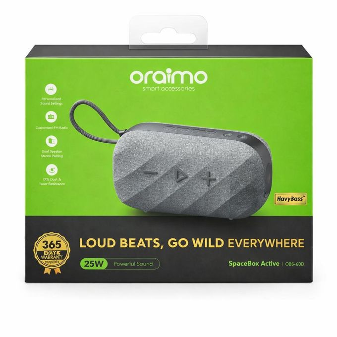 Oraimo SpaceBox Active 25W Bluetooth Speaker – Portable Wireless Speaker with HavyBass - photo 2